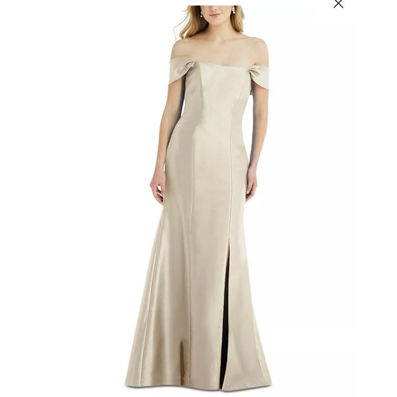 1 DAY SALE NWT $242 ALFRED SUNG
Bow-Back Off-The-Shoulder Gown - Picture 1 of 9